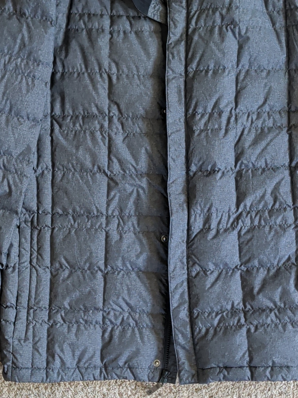 Men's Gray Quilted Puffer Jacket
